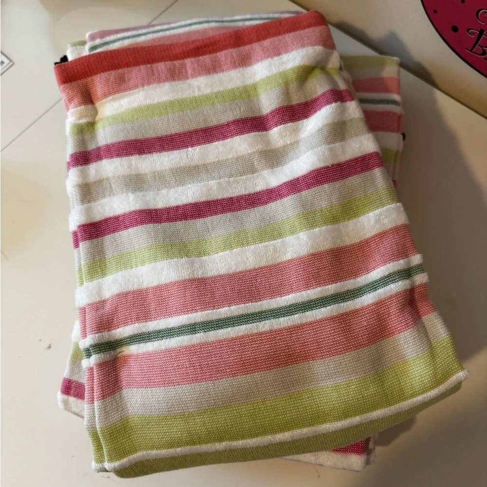 Better Homes And Gardens Pink Stripe Luxury Beach Towel - 2 NWT